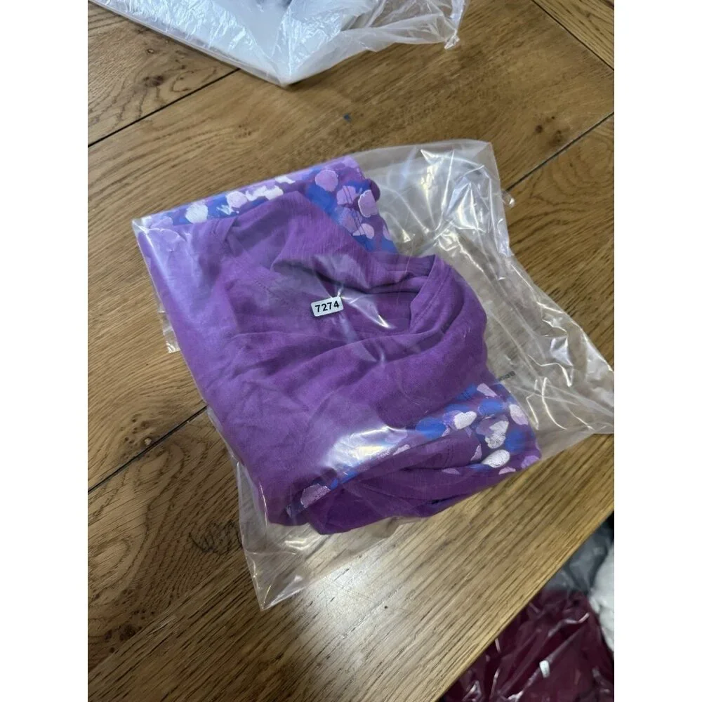 Eddie Bauer Outdoor Women Size XXL Purple Graphic Print Short Sleeve Cotton City - Picture 11 of 11